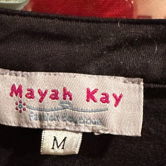 Mayah Kay Boutique Blacktop With Pleats Size Women’s Medium - Picture 3 of 9